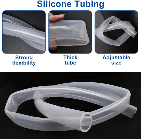 1"ID 1"ID 1-1/4"OD 3.6 Silicone Tubing, Food Grade x Silicone Tube Ft Clear Flexible Clear Tubing High Temperature