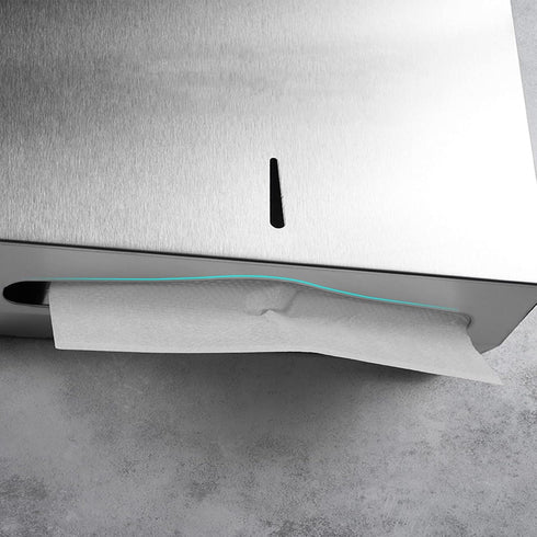 Comercial Paper Towel Dispenser Wall Mount, Stainless Steel Hand Towel Dispenser with Lock, Trifold/C Fold Paper Towel