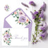 50 Pack JarThenaAMCS Purple Floral Thank You Cards Pink Purple Flower Greeting Cards With Envelopes Stickers Watercolor