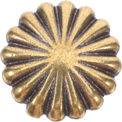 INOOMP Vintage Brass Flower Cabinet Door Knobs, Retro Daisy-Shaped Drawer Pull Handles
