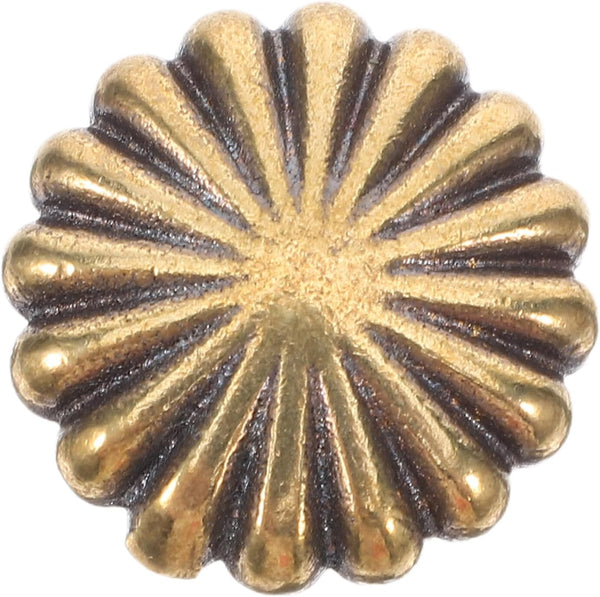 INOOMP Vintage Brass Flower Cabinet Door Knobs, Retro Daisy-Shaped Drawer Pull Handles