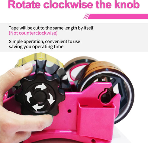 MECOLOUR Multi-Roll Heat Tape Dispenser 6 pcs Sublimation 1" + 3" Core Set - PINK