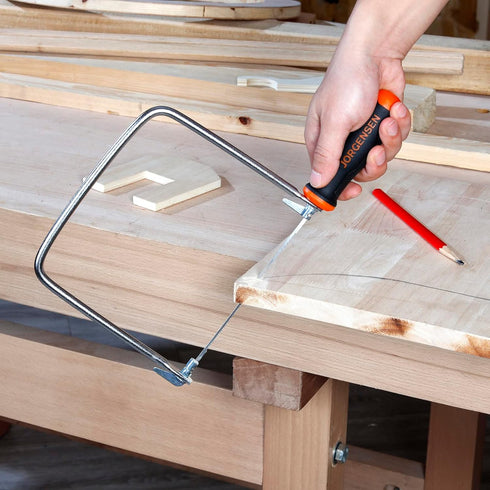 JORGENSEN Pro Coping Saw Set, Coping Frame with Extra 2pcs 6-1/2 Inch Replacement Blades