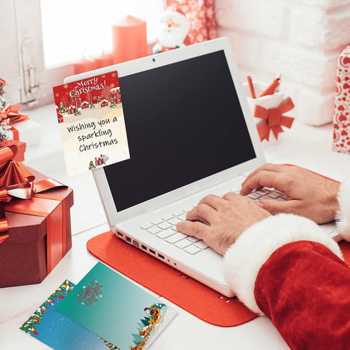 Christmas Sticky Notes: Winter Scene Notepads, Snowman Note Pads, Self-Adhesive Removable Notes, 6 Pieces