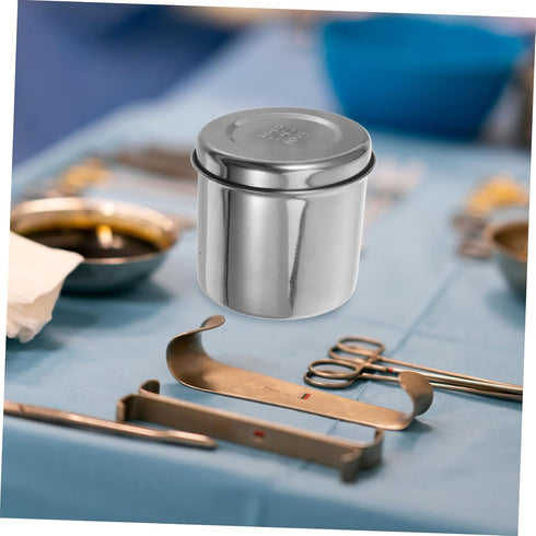 ELAYARD Stainless Steel Storage Jar for Dressings Gauze Premium Unguent Holder Canister for Salons for Items