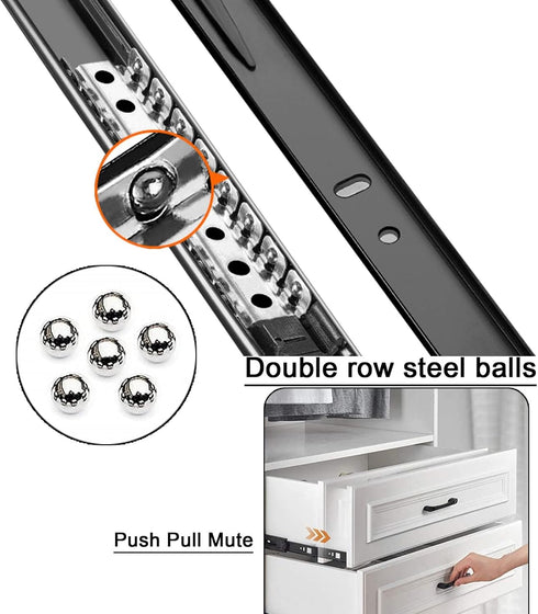 V3VOGUE 6 Linear Slide Bearing - Kitchen Cabinet Drawer Slides,for Desk, Wardrobe, Bedside Table, Dresser,Linear Slide