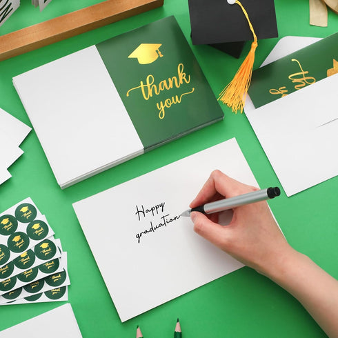 Motiskyy 50pack/150 2026 Pcs Graduation Thank You Cards with Envelopes End of Year Graduation Thank You Cards Bulk