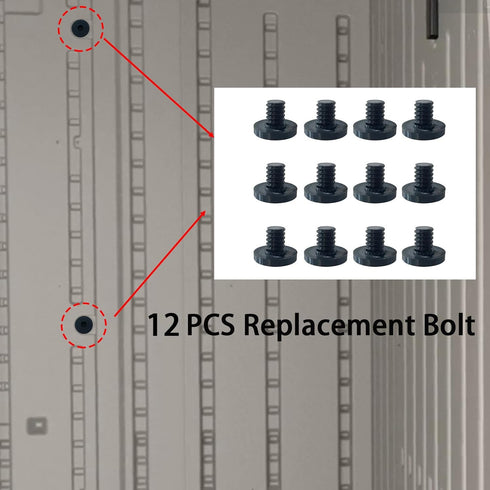 12 PCS Replacement Bolt for Suncast Storage Sheds, Accessory Screws (Screwdriver Not Included)