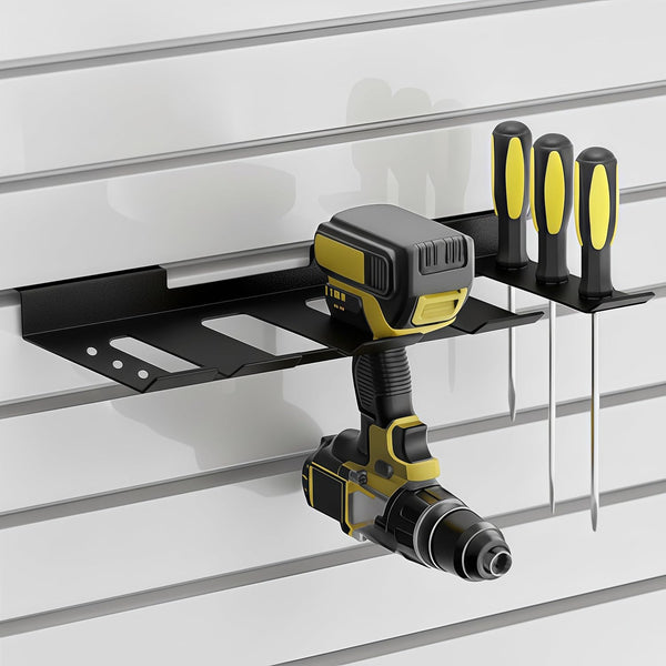 Slatwall Power Tool Organizer 1 Pack, Cordless Tool Organizer with 4 Drill