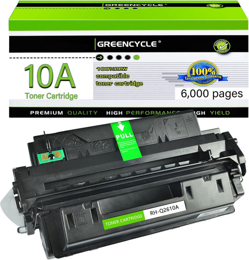 greencycle 1 Pack High Yield 10A Q2610A Toner Cartridge Replacement for HP Laserjet 2300 Series