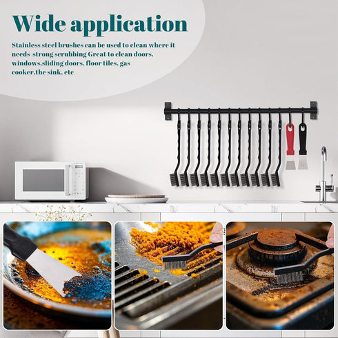 Jikvmis 60 SetMasonry 60) PCS Mini Wire Brush Stainless Steel Brush Brush Wire Bristle for Cleaning Welding Slag