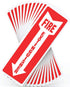 Fire Extinguisher Signs - 12 Pack Safety Sticker, 4" X 12", 5 Mil Vinyl, Bright Red and White, Weatherproof