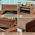 Yeaqee 4 Pcs Stackable Paper Tray, Desktop Letter Size Wood Desk Organizer for Office