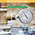 Lead-Free Water Pressure Gauge Liquid Filled 0-15Psi, 2" Dial, Stainless Steel Case, 1/4" NPT Lower Mount
