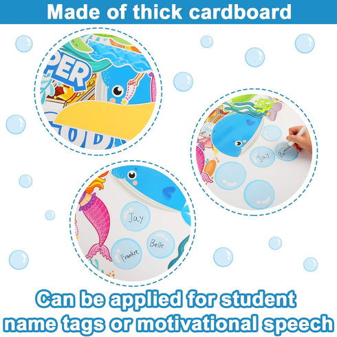 Under The Sea Bulletin Board Set, Ocean Creatures Educational Decorations, Sea Animal Cutouts for Classroom Wall Decor