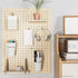 Kuhome 6 Sets Pegboard Hooks with Pegboard Cups, Ring Style Pegboard Bins for Organizing Storage, White Cup Holder