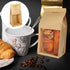 50pcs Packaging Small Kraft Paper Bread Bags with Iron Wire Self-sealing Strip for Homemade Bread Storage and Bakery