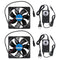 2pcs Blower Cooling Fan 120x25mm 110V 220V AC Powered Cooling Fan Dual-Ball
