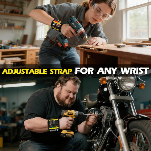 PPRAFDD Magnetic Wristband for Holding Screws, Drill Bits, Nails, Valentine's Day, Father's Day Gifts for Handyman