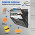 Large Capacity 3 Tier Magnetic File Holder, Black, for File Cabinets, Refrigerator, Office, No Drilling Installation