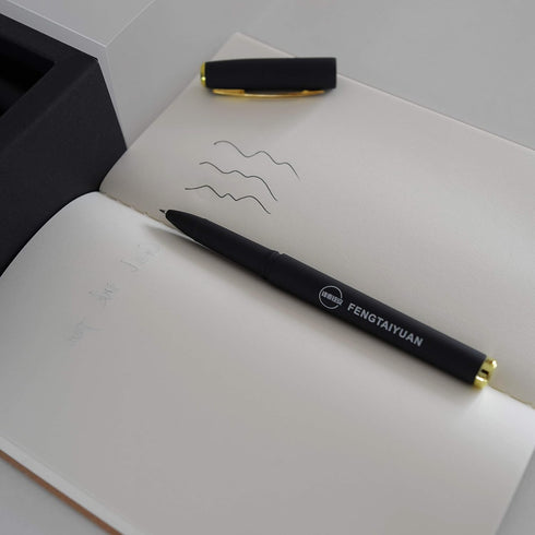 Fengtaiyuan P18 Black Gel Ink Rollerball Pens, 0.5mm Extra Fine, Quick-Drying Ink, 18-Piece Box, Comfortable Grip