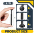 MorningRo 12 Pack Vinyl Shutter Fasteners Plastic Shutter Screws Window Shutters Exterior Spike Loks for Installing