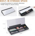 SELEAD Desktop Glass Whiteboard - Small Dry Erase Board with Organizer, Markers, Eraser, Holder for Home, School, Office