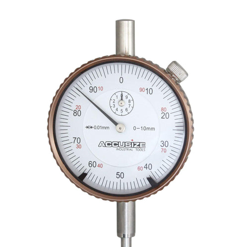 Accusize Industrial Tools 0-10 mm by 0.01 mm Metric Dial Indicators, Model P900-S001