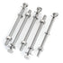 (10 Sets) 1/4-20x4" Hex Head Stainless Steel Bolts and Nuts with Flat & Lock Washers, 304 Stainless Steel 18-8