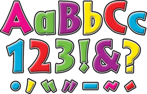 Barker Creek 2" Letter Pop-Outs 2-Pack, Neon, Colorful Letters for Bulletin Boards, 1352 Upper and Lowercase