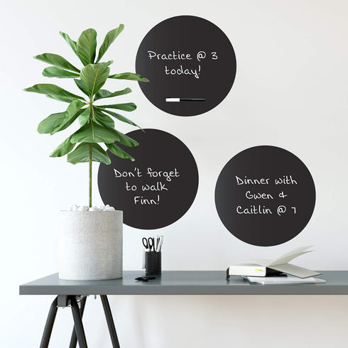 WallPops WPE0974 Charcoal Dry Erase Dot Decals - Grey, Perfect for Home or Office Decor