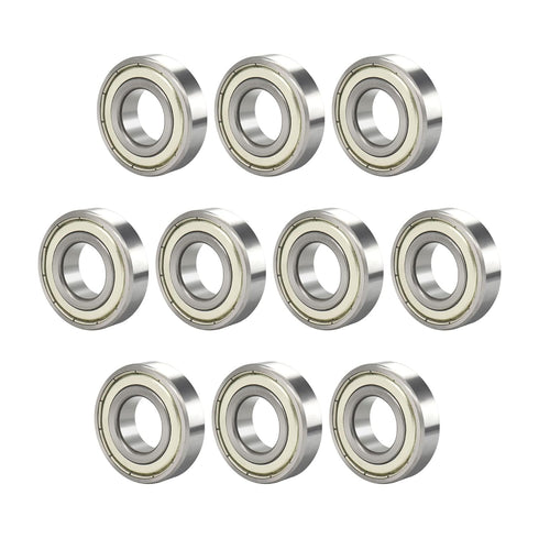 R1660ZZ 10 PCS Deep Groove Ball Bearing 6×16×5mm Double Metal Shielded Chrome Steel for Industrial Machine Use