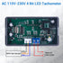Digital LED Tachometer, Icstation RPM Speed Meter AC 110V 220V Digital Motor Tachometer with Hall Proximity Switch Sensor NPN for Lathes, Conveyor Belts, Quality Inspection Machines