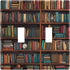 YETTASBIN 3-gang 6 Library Bookshelf Toggle Light Switch Cover, Unbreakable Wall Plate Cover with Screws for Living