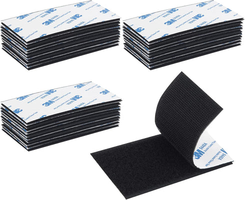 Hook and Loop Tape, 2in x 4in, 30 Pairs, Self Adhesive Interlocking Tape Strip, Heavy Duty Adhesion, Double Sided