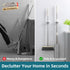 2 6 4 lbs, TAILI Mop and Broom Holder Wall Mount Grippers, Hangers and Adhesive Strips, Damage Free Hanging Wall Mount