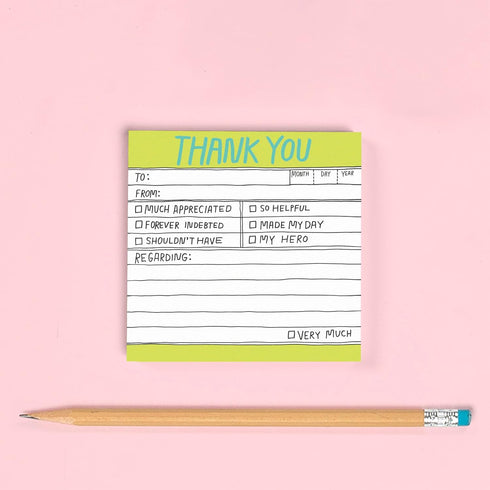 Knock Knock Hand-Lettered Thank You Sticky Notes