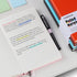 Lined Journal Notebook, Hardcover, 216 Pages, A5 College Ruled, 100gsm Thick Paper, Pen Loop, Inner Pocket, Pink