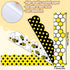 Whaline 69Ft Summer Bee Bulletin Board Borders Bee Honeycomb Dot Flower Self-Adhesive Bulletin Board Trim for Summer Bee Day Decoration Party Home Office by Whaline