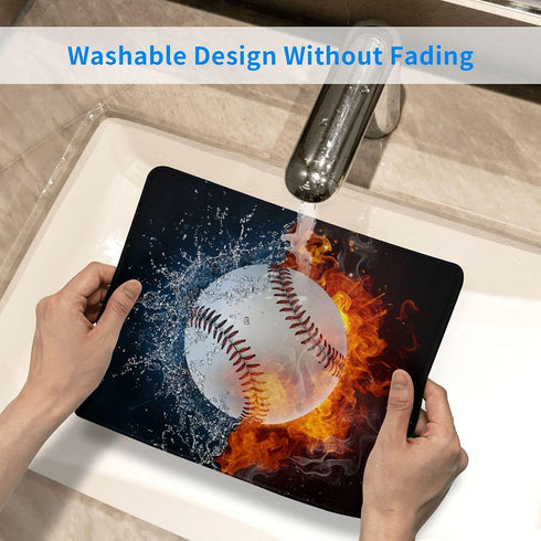 Baseball Mouse Pad for Boys Men, Cool Sports-Themed Non-Slip Rubber Base Gaming Mousepad