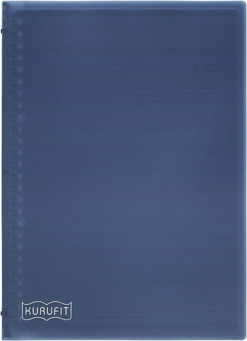 Maruman KULUFIT B5 size 26-ring binder, Soft & Flexible cover with 10 6mm ruled loose sheet, Translucent BLUE, 1 EA (F020-02) by Maruman