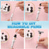 Beadable Pens Bulk - Winter Bead Pens with Snowmen Wooden Beads, Black Ink Pen for Christmas Kids School Supplies