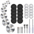 34 PCS Rotary Cutting Wheels Tool Kit, Mini Diamond Cutting Wheel, Circular Saw Blades for Woodworking