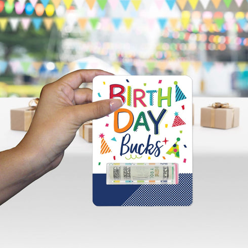 Set 6 Big Dot of Happiness Cheerful Happy Birthday - DIY Assorted Colorful Birthday Party Cash Holder Gift - Funny