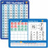 Dinggaogao 10 Packs Double Sided Number Line Whiteboards 9” x 12”, Writable 130 Numbers Chart for Students