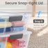 6 Pack Sooez Pencil Boxes, New Extra Large Pencil Case, Plastic Crayon Pen Box, Clear Marker Organizer Craft Storage