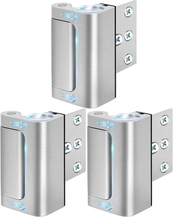 Home Security Door Lock 3 Pack Metal Door Reinforcement Lock for Kids