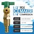 Ice Maker Outlet Box, 1/2 Inch Pex Crimp Inlet x 1/4 Inch OD Compression Outlet, Ice Maker Valve Wall Box