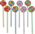 Maydahui 20PCS Rainbow Swirl Lollipops Shaped Rollerball Pens Black Gel Ink for School Office Home