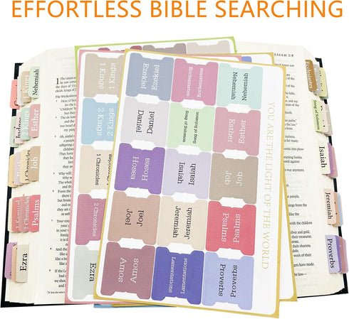 Opps Bible Tabs,Easy Navigation ible Index Tabs,Laminated Bible Tabs for Women Men Study Bible,Bible Labels Tabs,Bible